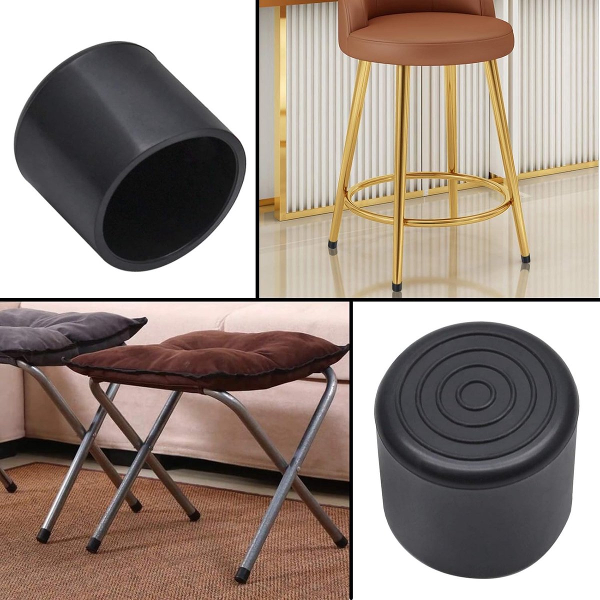 20 pieces - Chair Leg Caps - 32*32*34mm - furniture leg covers - Round rubber furniture leg protectors - Chair protector - floor protection - chair leg protectors - chair socks - for chair legs