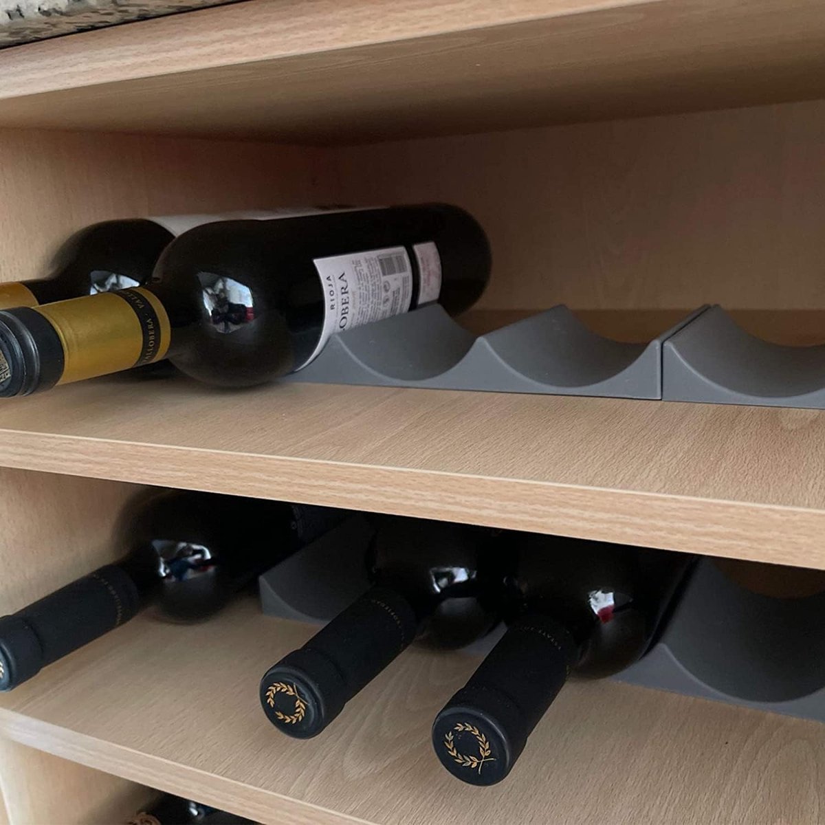 Bottle rack - Beverage bottle rack - Refrigerator bottle holder - Plastic bottle holder - Wine bottle holder - Wine rack - Storage organizer - Refrigerator organizer - Wine bottle display mat - Can holder - for wine bottles