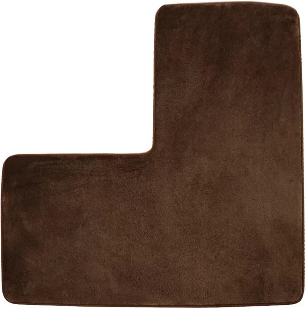 L-shaped bath mat - Shower mat - Bath mat - Floor mat - Non-slip mat - Corner bath mat - Corner shower mats - Non-slip foot mat - Doormat - Entrance mat - for home, door, sink, floor, toilet, kitchen, indoors and outdoors - 80*80 cm - brown