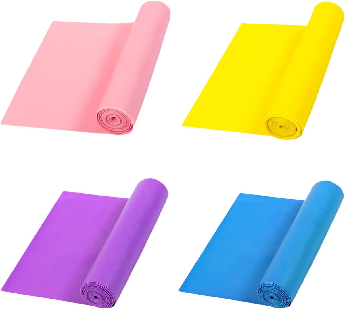 4 pieces - fitness resistance bands - yoga tension bands - elastic resistance bands - resistance bands - training bands - stretch band - exercise bands - strength training - yoga band - adjustable - for physiotherapy 4 pieces - fitness resistance bands - yoga tension bands - elastic resistance bands - resistance bands - training bands - stretch band - exercise bands - strength training - yoga band - adjustable - for physiotherapy