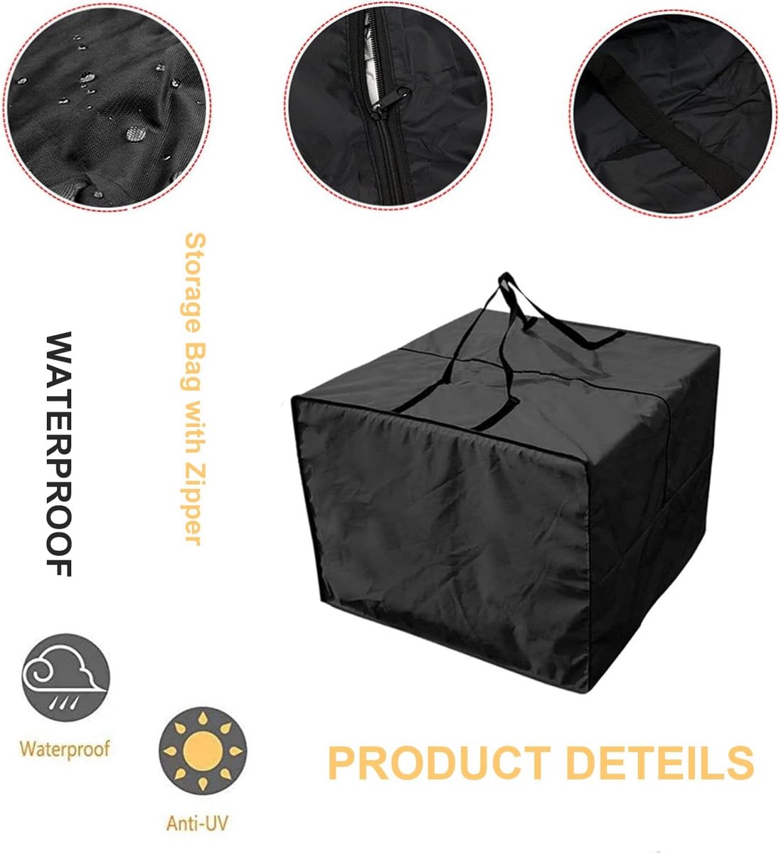 Storage bag - Furniture cover - Garden furniture cover - Storage bag for seat cushion - Oxford fabric storage bag - Waterproof storage bag - dust cover - with storage bag - with zipper