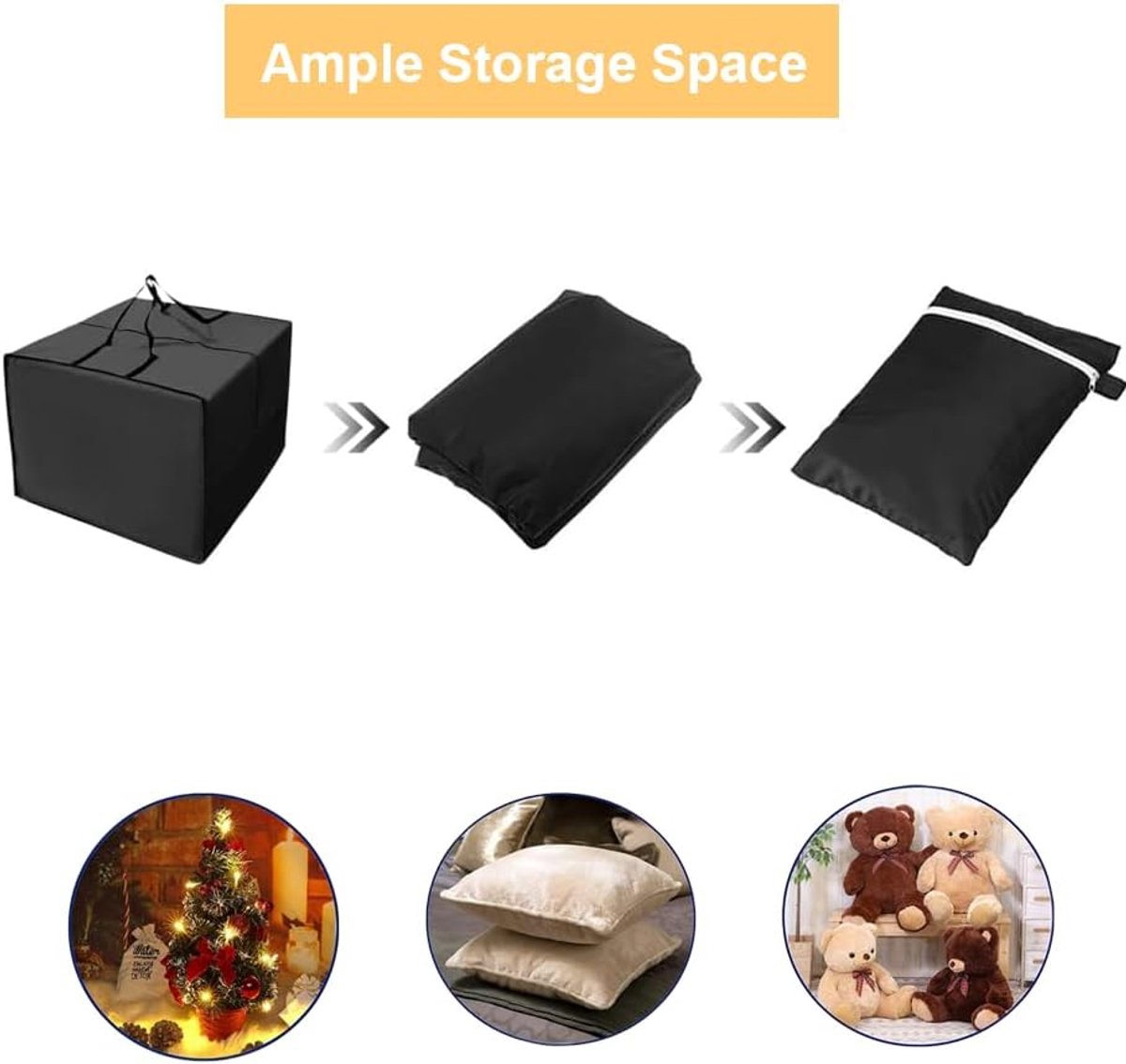 Storage bag - Furniture cover - Garden furniture cover - Storage bag for seat cushion - Oxford fabric storage bag - Waterproof storage bag - dust cover - with storage bag - with zipper