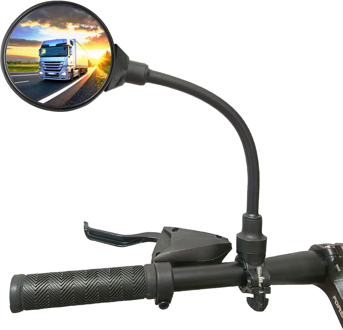 Bicycle Mirror E-bike Rearview Mirror - handlebar lens bicycle mirror - Bicycle mirror right - round mirror - safe rearview mirror for bicycle - scratch-resistant glass lens - adjustable and rotatable safe rearview mirror - 360º Rotatable
