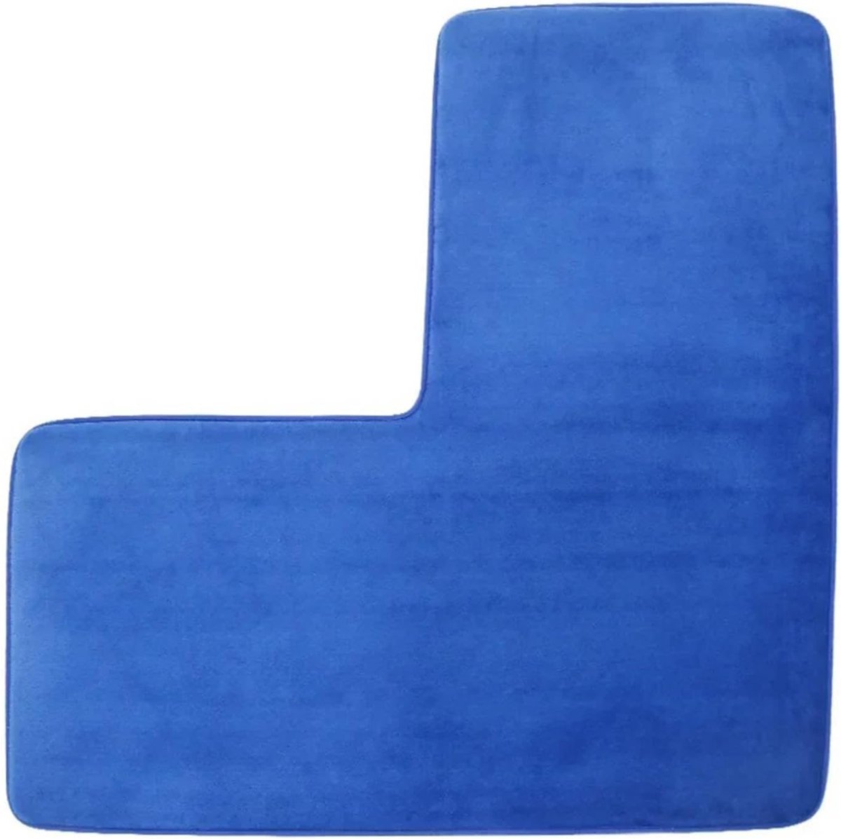 L-shaped bath mat - Shower mat - Bath mat - Floor mat - Non-slip mat - Corner bath mat - Corner shower mats - Non-slip foot mat - Doormat - Entrance mat - for home, door, sink, floor, toilet, kitchen, indoors and outdoors - 80*80 cm - blue