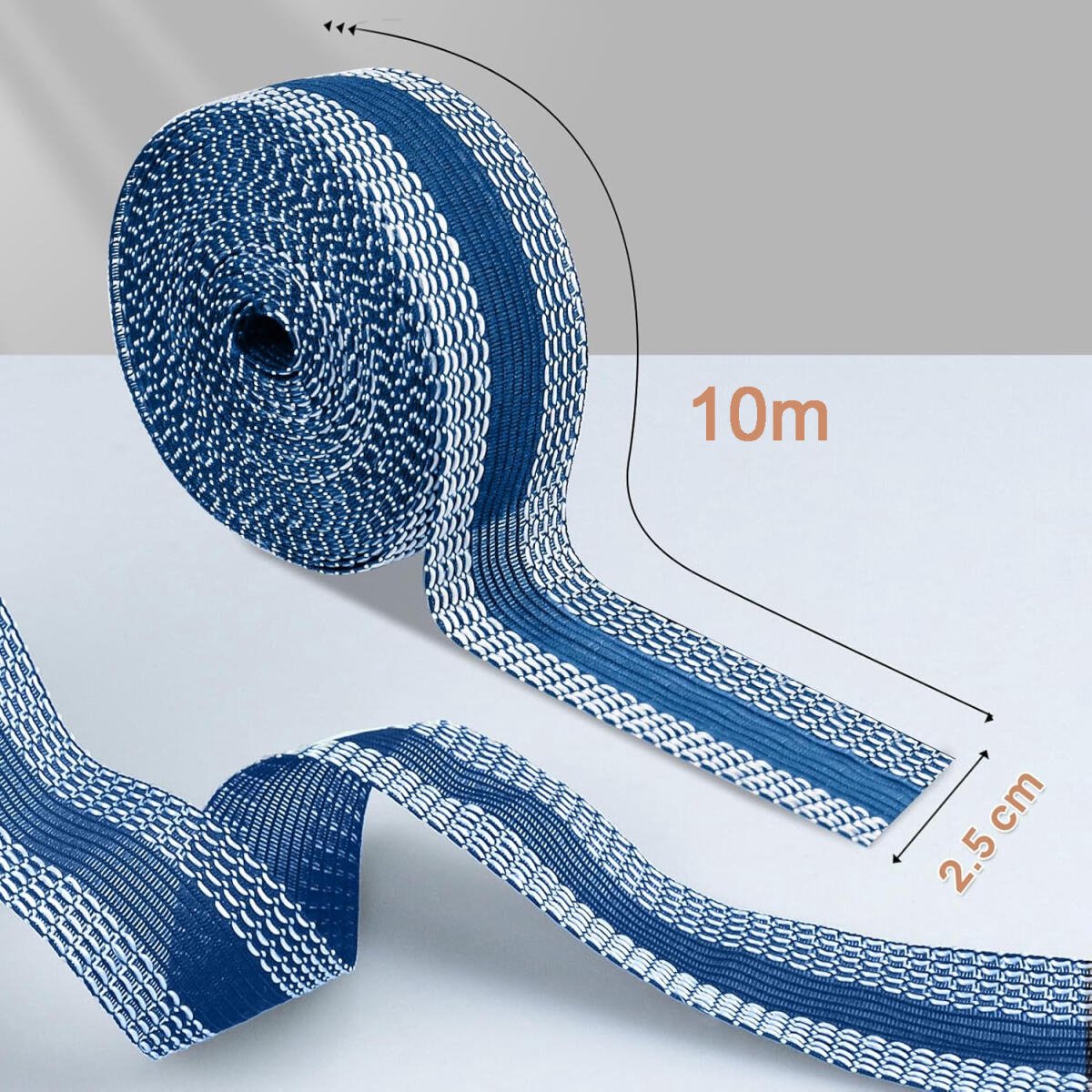 Iron-on tape - 10 m*2.5 cm - Hemming tape - Hemming tape for trousers - Curtain tape - pleating tape - iron-on hem tape - self-adhesive tape without sewing - for hemming - washable repair tape - for jeans
