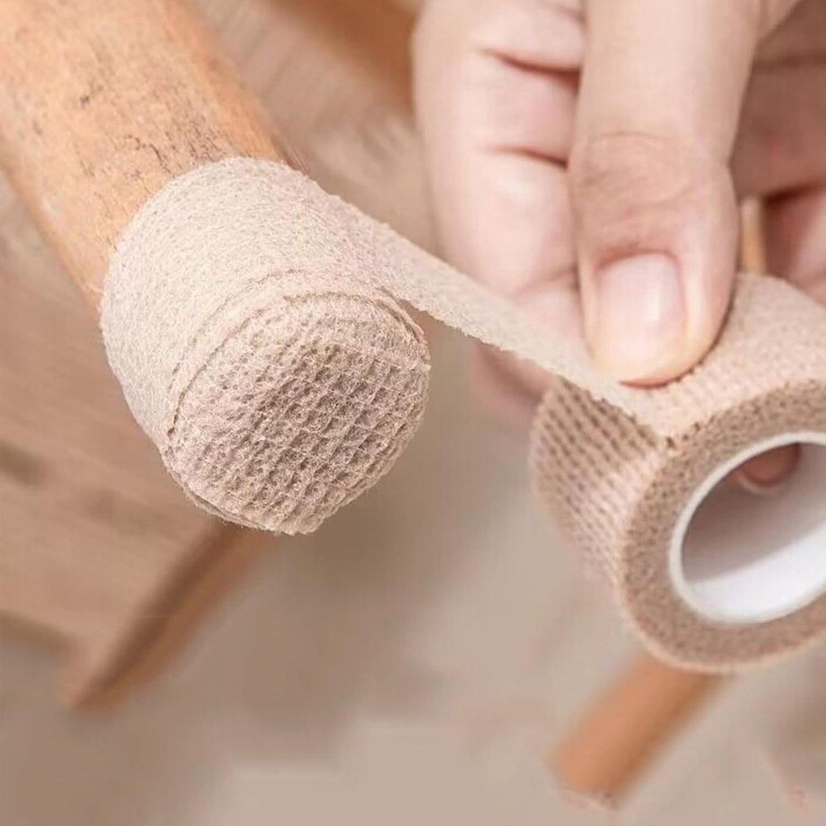 6 Rolls Chair Leg Floor Protectors - Self-Adhesive Bandage Wraps - Chair Leg Protectors - Anti-Slip Chair Leg Protectors - Chair Leg Protective Tape - Chair Leg Protectors - for Hardwood Floors