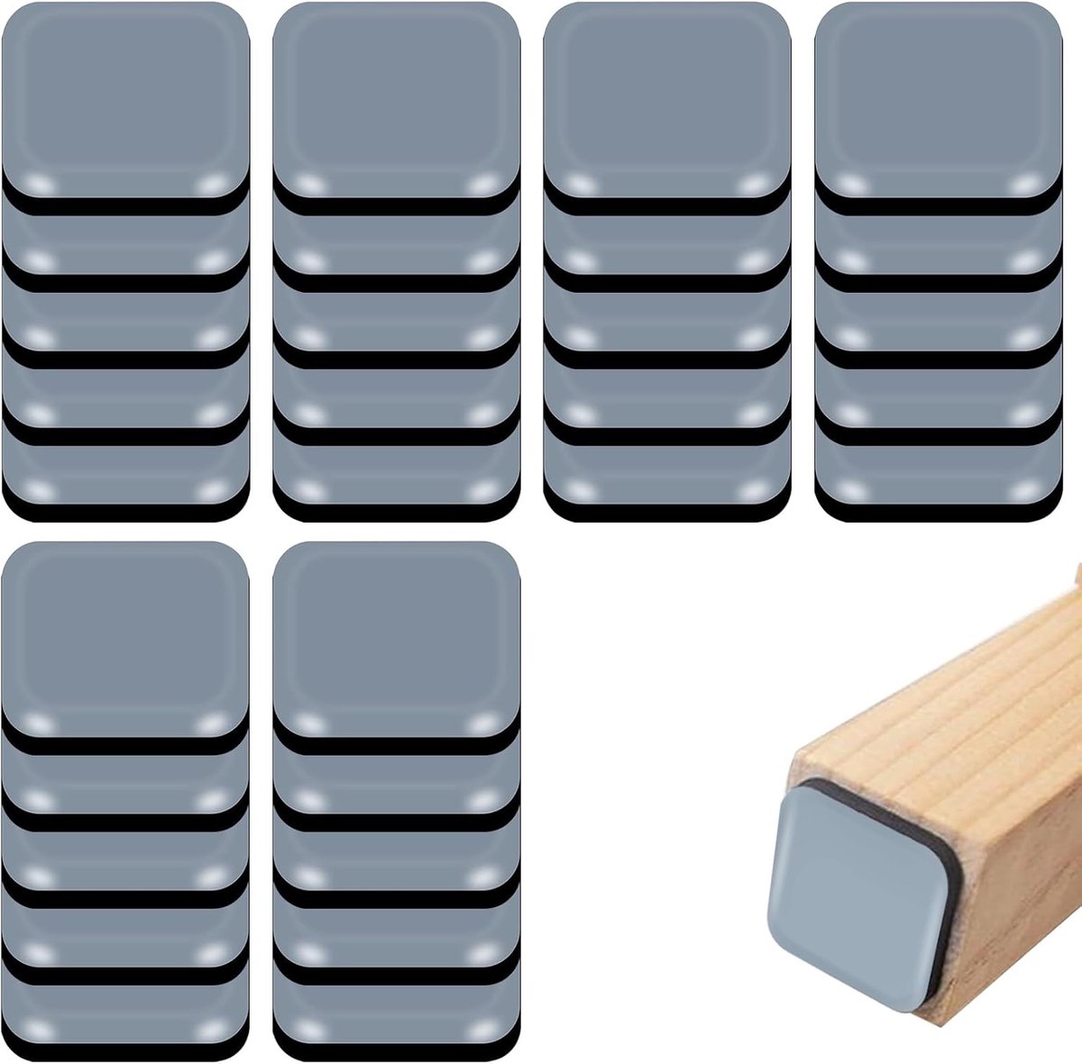 30 pieces - Furniture mats - Teflon furniture glides - Teflon furniture mats - Foot pads for table and chair - floor protectors - easy to move - for chairs 30 pieces - Furniture mats - Teflon furniture glides - Teflon furniture mats - Foot pads for table and chair - floor protectors - easy to move - for chairs