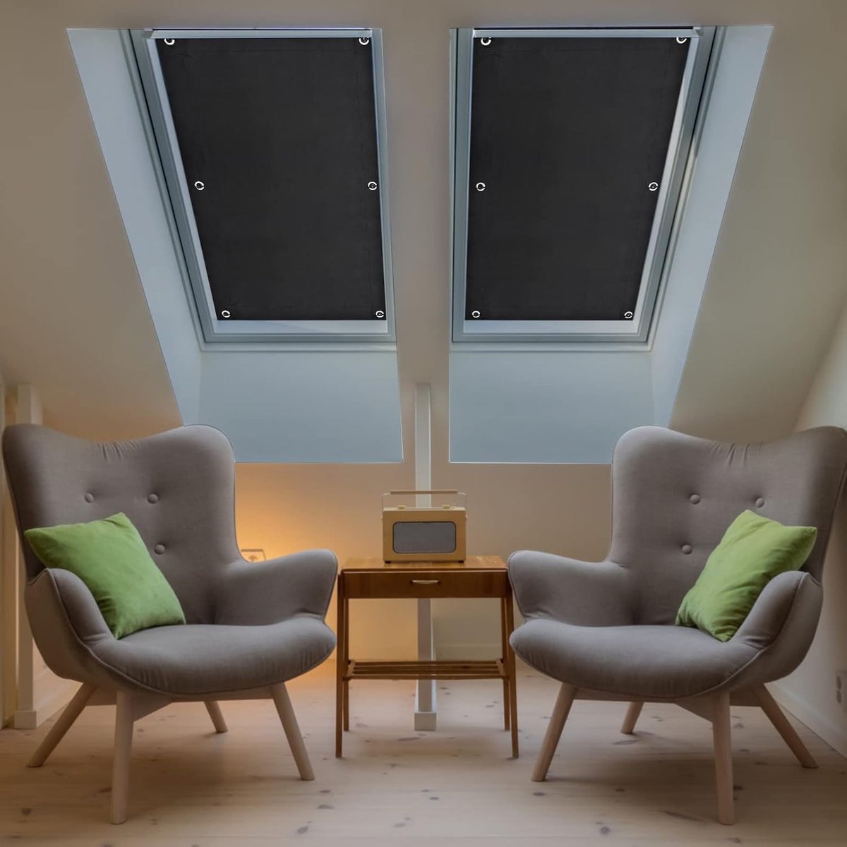60*93 cm - Blackout curtain - Drill-free blackout curtain - portable blackout curtain - with 7 suction cups - blackout sun protection - thermally insulated - roller blind - for skylight