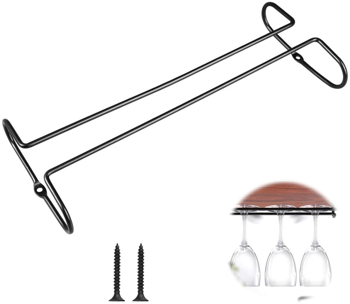 Wine glass holder - Glass hooks for shelf - Iron glass holder for glasses - Wall display holder - Hanging glass holders - Metal hanging glass holder - Display rack - hooks - for bars Wine glass holder - Glass hooks for shelf - Iron glass holder for glasses - Wall display holder - Hanging glass holders - Metal hanging glass holder - Display rack - hooks - for bars