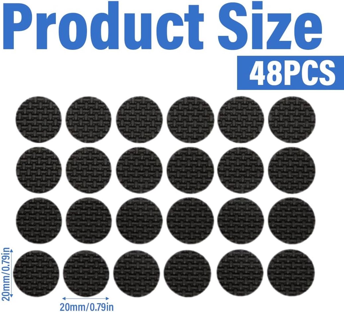 48 pieces - 20*3mm - furniture protectors - self-adhesive pads - chair cushion - furniture cushions - protective pads - for wooden floors