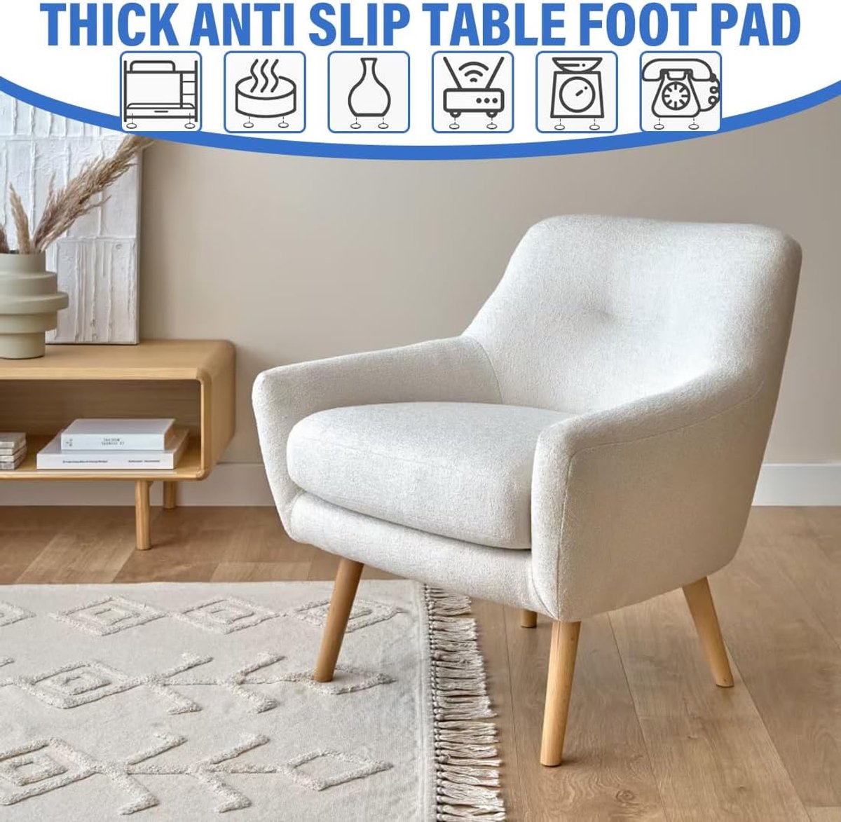 48 pieces - 20*3mm - furniture protectors - self-adhesive pads - chair cushion - furniture cushions - protective pads - for wooden floors