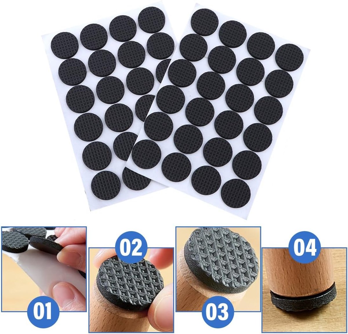 48 pieces - 20*3mm - furniture protectors - self-adhesive pads - chair cushion - furniture cushions - protective pads - for wooden floors