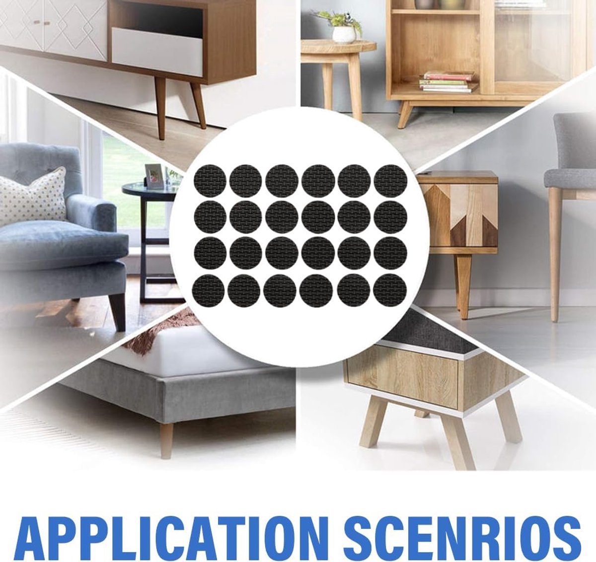 48 pieces - 20*3mm - furniture protectors - self-adhesive pads - chair cushion - furniture cushions - protective pads - for wooden floors