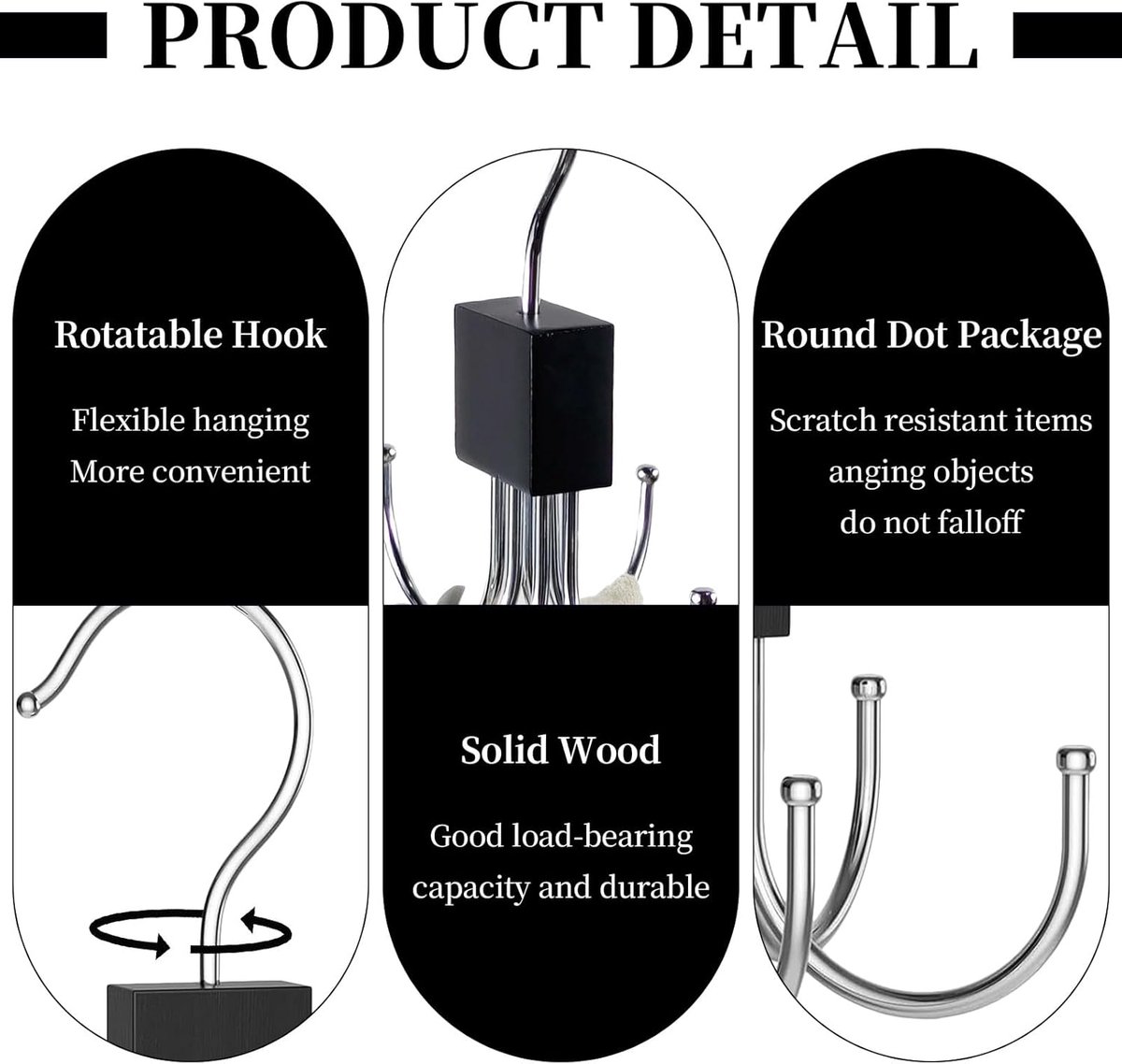 2 pieces - Belt Rack - Belt Organizer - Bra Hanger - Tank Top Hanger - Clothes Hanger - Clothes Hangers - 360° Rotating Metal - Bra Organizer - Storage Rack - with 6 Hooks - for belts