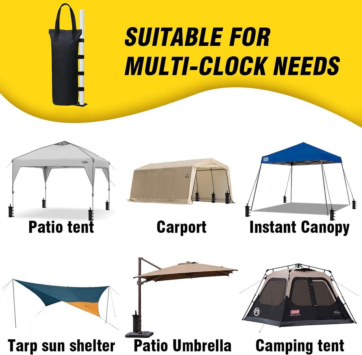 4 pieces - Sandbags - Weight bag - Ballast bags - Gazebo Weights - Ballast bags - cylindrical sandbags - solid windproof sandbag - canopy gazebo weights - for pop-up tent