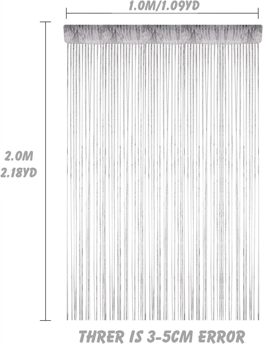 99*199 cm - Fly curtain - Screen door - Door curtain - Window decoration - Bead curtain - crystal bead coded door curtain - with tassels - wardrobe curtain - door cord - curtains - mosquito net - for doorway