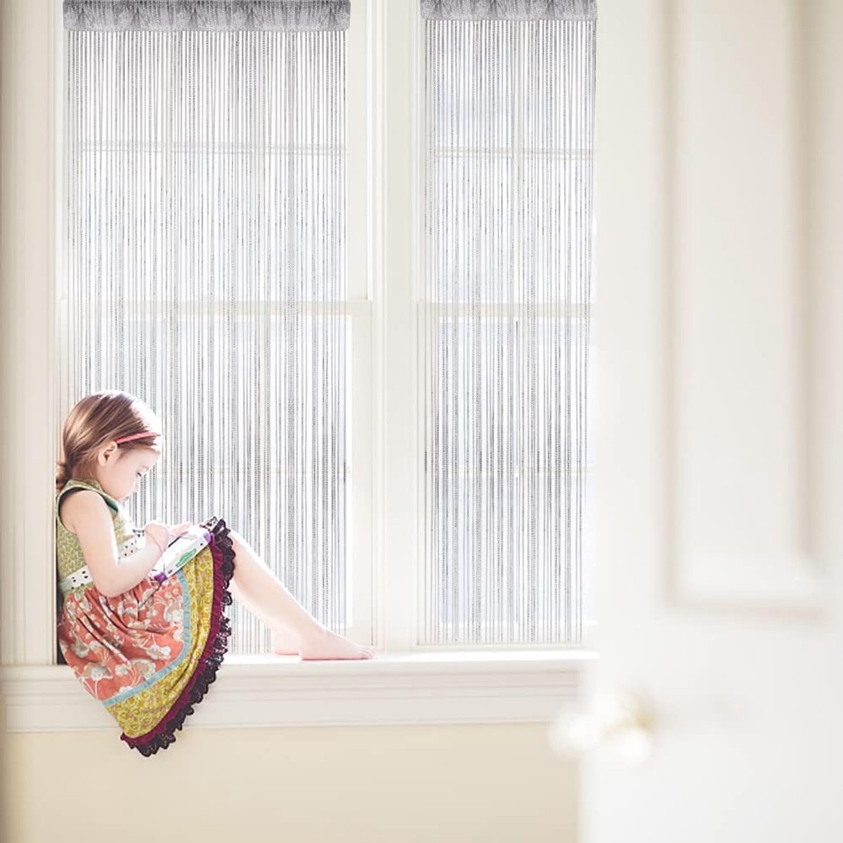 99*199 cm - Fly curtain - Screen door - Door curtain - Window decoration - Bead curtain - crystal bead coded door curtain - with tassels - wardrobe curtain - door cord - curtains - mosquito net - for doorway