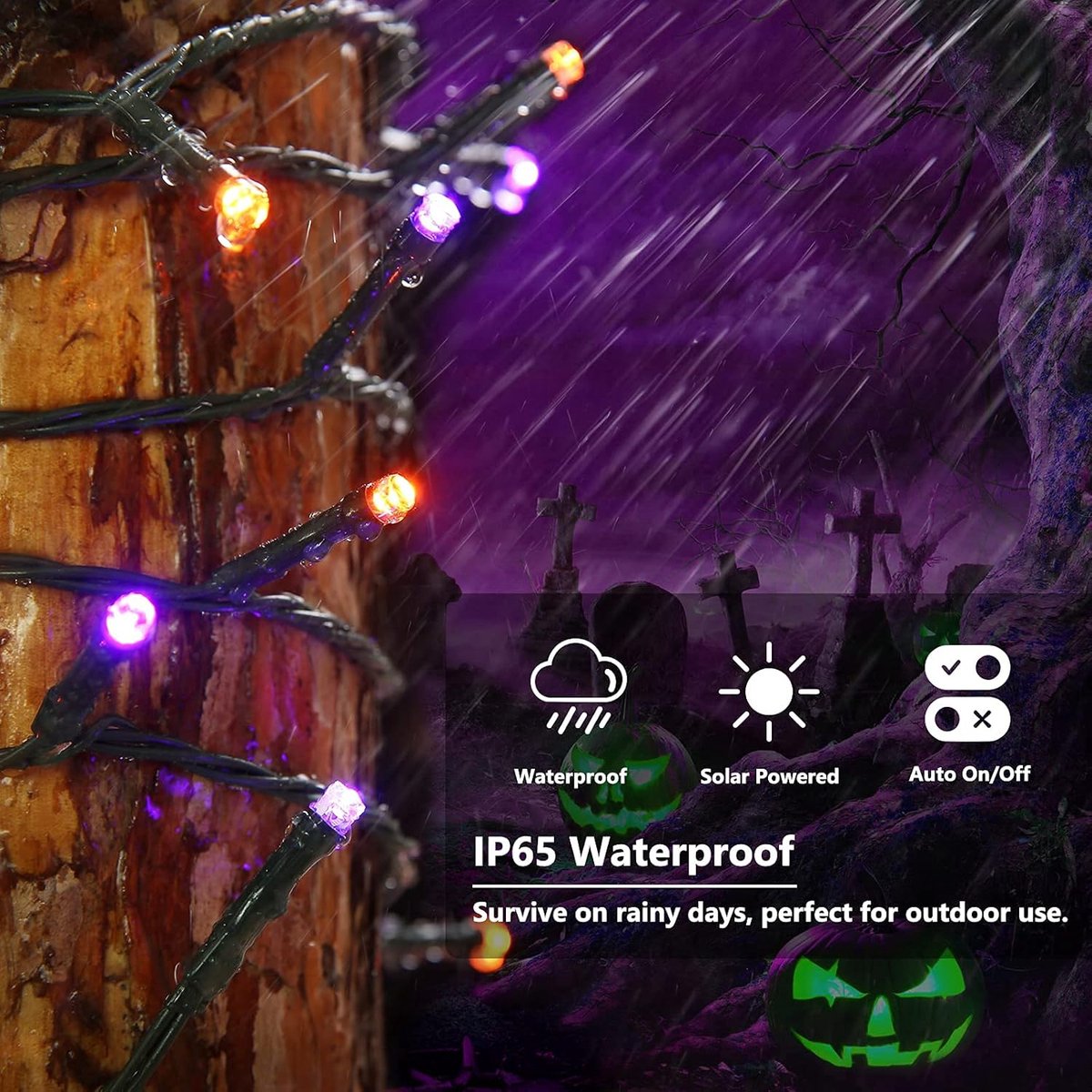 2 Pieces Solar Garden Lights Total 171 FT