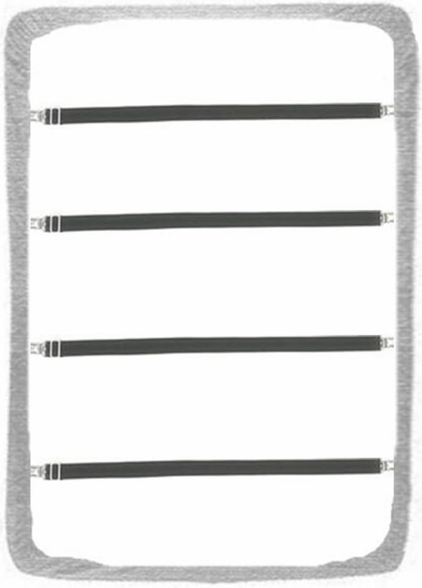 4 pieces - 70-230 cm Sheet tensioners - Sheet clips - Duvet tensioners - Duvet clamps - Bed sheet clamp - Sheet braces - Elastic fitted sheet tensioners - Adjustable - for sheets