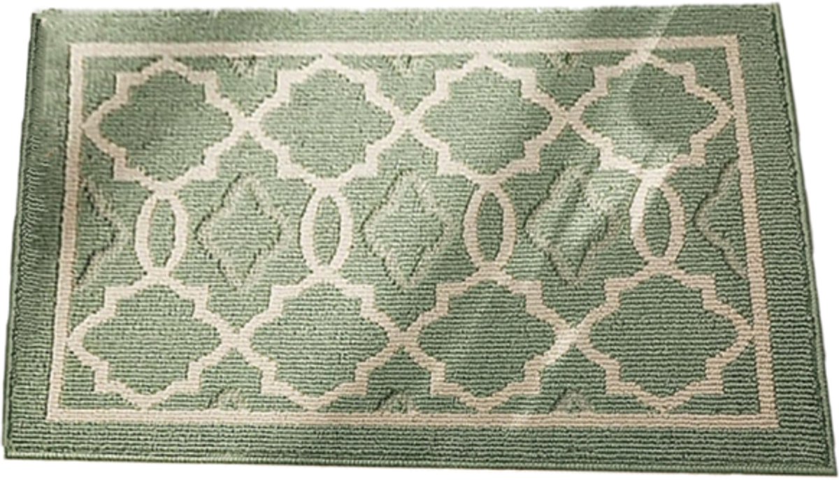 Indoor doormat - 50x80 cm - Indoor entrance mat - Indoor drying mat - Indoor floor mats - Bath mats - Non-slip mat - Polypropylene fiber - Green - Washable - TPR anti-slip - for indoor or outdoor use