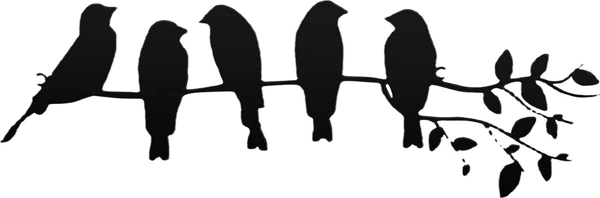 Birds on a branch wall decoration metal wall decoration iron 5 birds black hollow sculpture decor hanging ornament rustic hanging sign for living room office home Birds on a branch wall decoration metal wall decoration iron 5 birds black hollow sculpture decor hanging ornament rustic hanging sign for living room office home