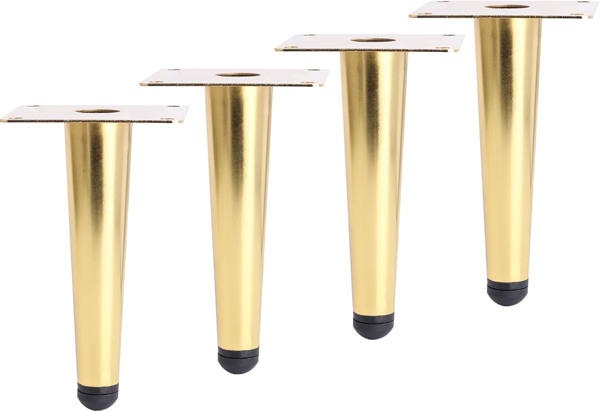 Furniture legs - 4 pieces - 15 cm - Table legs - Furniture leg - Sofa leg - Furniture legs - Cabinet legs - Furniture leg fittings - Gold - Metal - For cabinet Furniture legs - 4 pieces - 15 cm - Table legs - Furniture leg - Sofa leg - Furniture legs - Cabinet legs - Furniture leg fittings - Gold - Metal - For cabinet