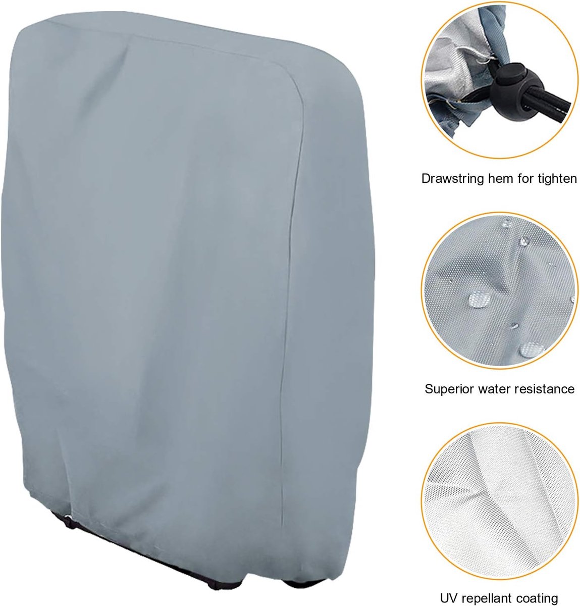 Waterproof Chair Cover - 2 Pieces - Garden Chair Cover - Protective Cover for Garden Furniture - Cover for Folding Chairs - Garden Furniture Cover - Garden Chair Cover - 71x20/34x110cm - For Outdoor Use in the Garden