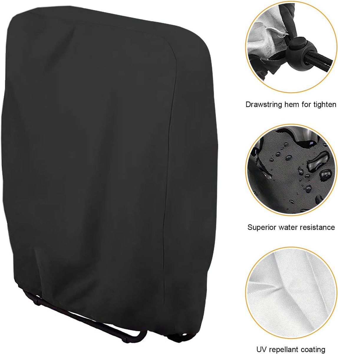 Waterproof Chair Cover - Set of 2 - Garden Chair Cover - Protective Cover for Garden Furniture - Waterproof Chair Cover - Cover for Folding Chairs - Garden Furniture Cover - Garden Chair Cover - 71x20/34x110cm - For Outdoor Use in the Garden