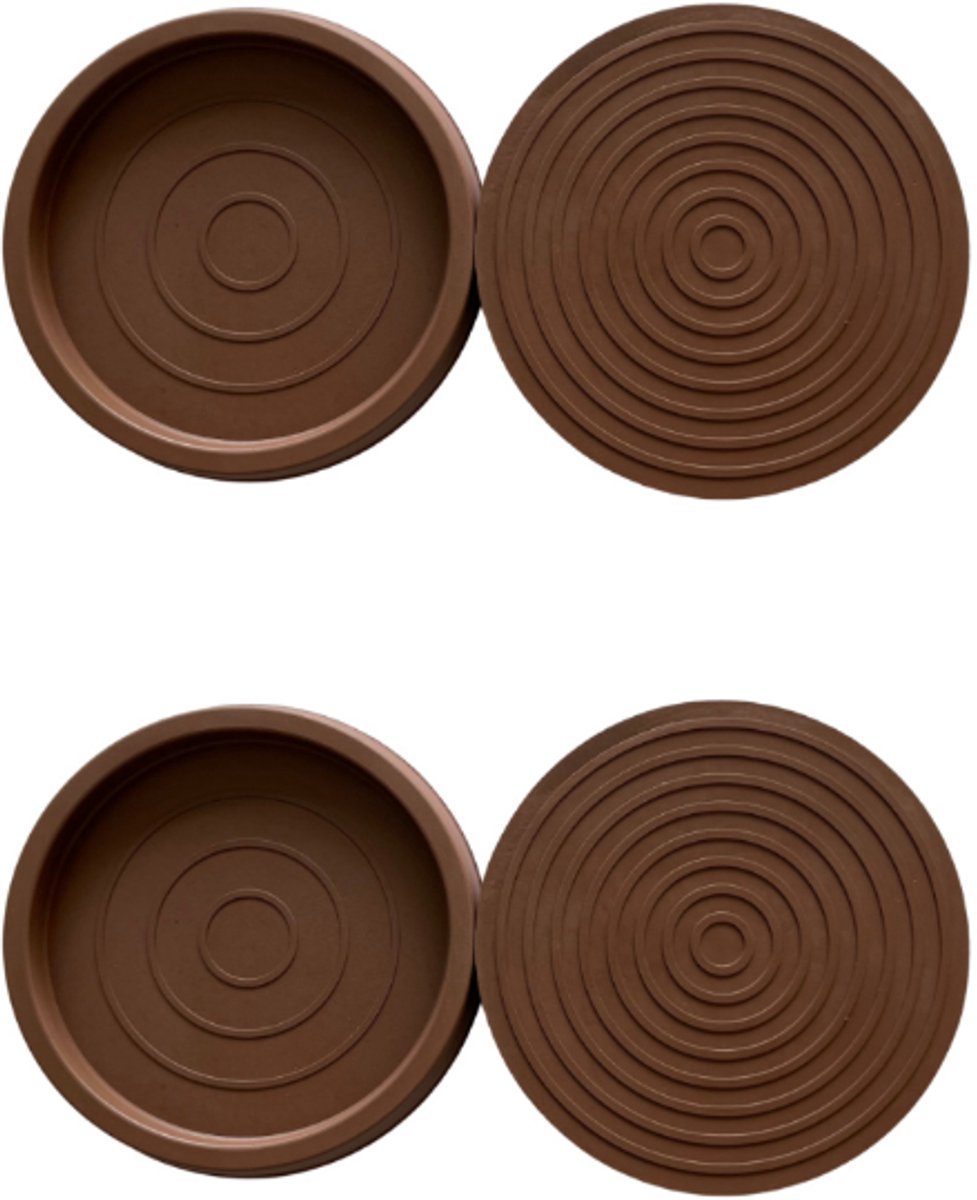 4 Pieces - Non-Slip Furniture Pads - Rubber - Brown - Round - For Floor and Furniture Protection - Suitable for Bed Sofa Stoppers - 75*75*9mm 4 Pieces - Non-Slip Furniture Pads - Rubber - Brown - Round - For Floor and Furniture Protection - Suitable for Bed Sofa Stoppers - 75*75*9mm