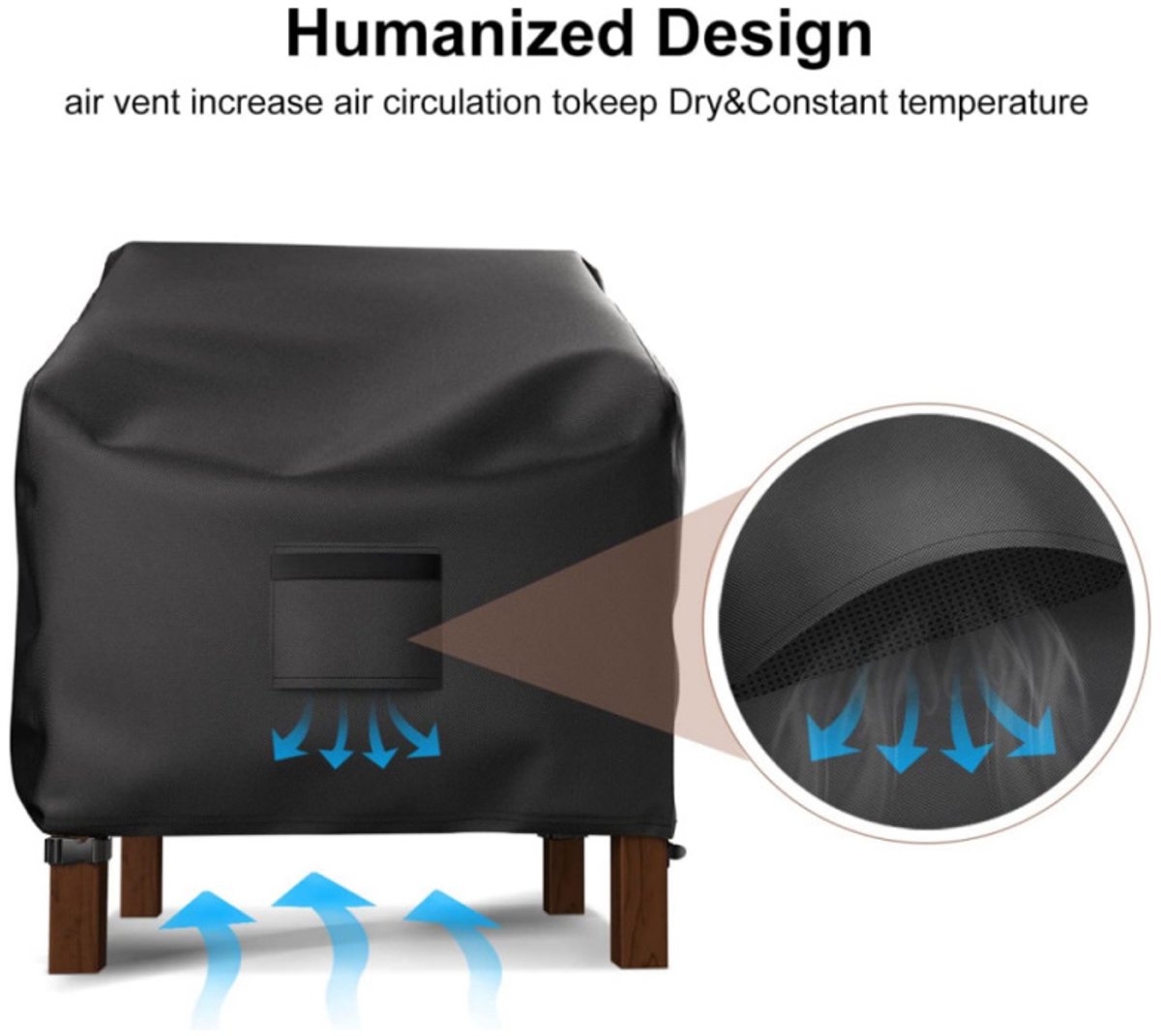 Waterproof Chair Cover - Set of 2 - Garden Chair Cover - Protective Cover for Garden Furniture - Garden Furniture Cover - Garden Chair Cover - 96 x 79 x 74 cm - For Outdoor Use in the Garden