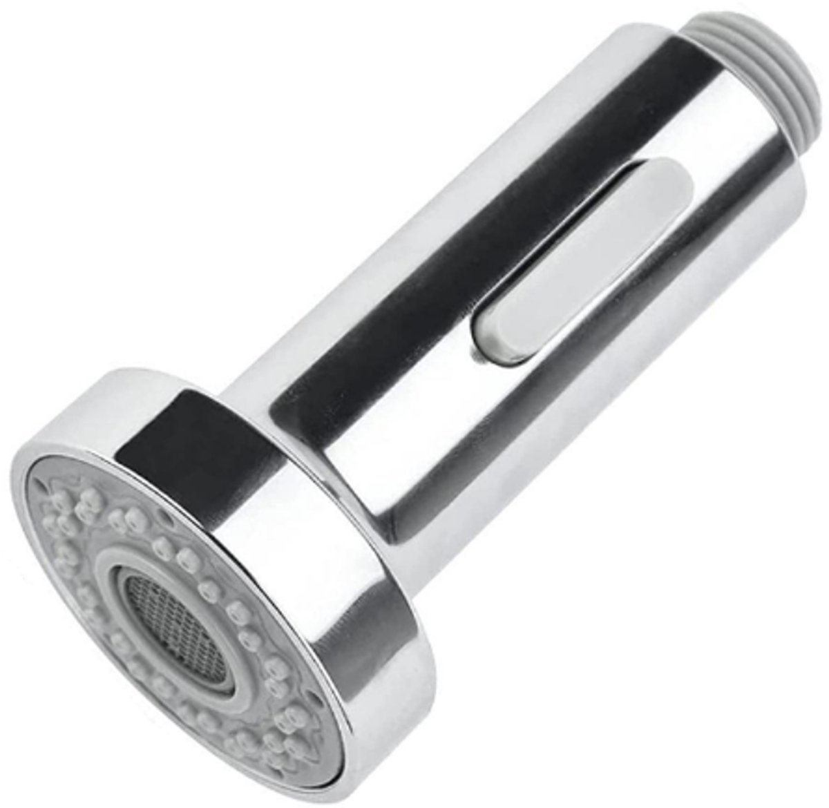 Extendable faucet head - Kitchen faucet head - Spray head - Faucet connector - Faucet attachment - Universal G1/2 - Faucet extension - 2-function - ABS chrome plated - silver - 100*52*52mm