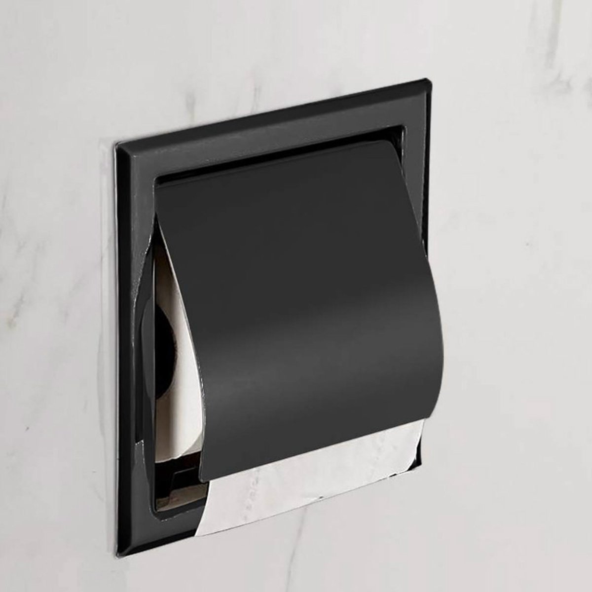 toilet roll holder - Built-in - black toilet roll holder - black toilet roll holder - toilet roll holders - toilet roll holder - stainless steel - for bathroom - toilet roll holder