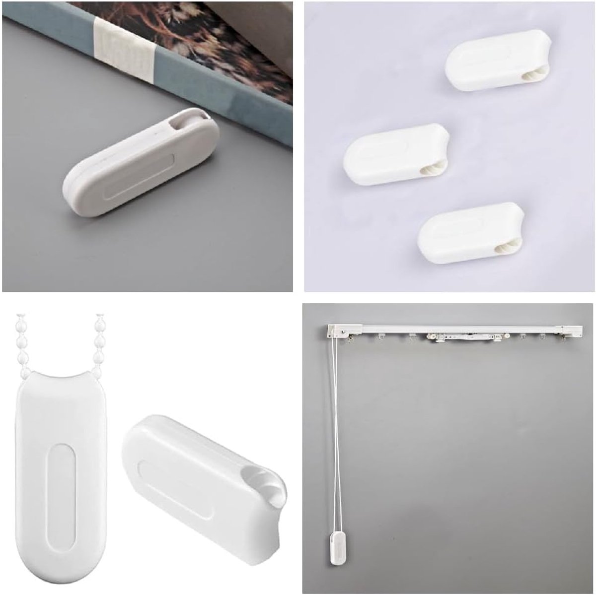 pieces - Pull cord handles - Cord knobs - for blinds and roller blinds - Blinds accessories - window decoration accessories - white - plastic - 3.8*7.9*1.9 cm - for wire diameter smaller than 10 mm