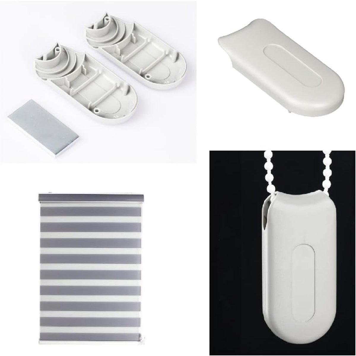 pieces - Pull cord handles - Cord knobs - for blinds and roller blinds - Blinds accessories - window decoration accessories - white - plastic - 3.8*7.9*1.9 cm - for wire diameter smaller than 10 mm