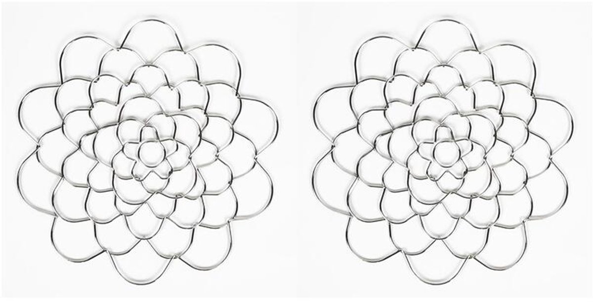 Flower Arrangement Holder Set - 2 Pieces - Flower Stand - Stainless Steel - Metal Wire Flower Arranger - Reusable - Flower Arranging Tool - Flower Grid Organizer - Suitable for Vases Flower Arrangement Holder Set - 2 Pieces - Flower Stand - Stainless Steel - Metal Wire Flower Arranger - Reusable - Flower Arranging Tool - Flower Grid Organizer - Suitable for Vases