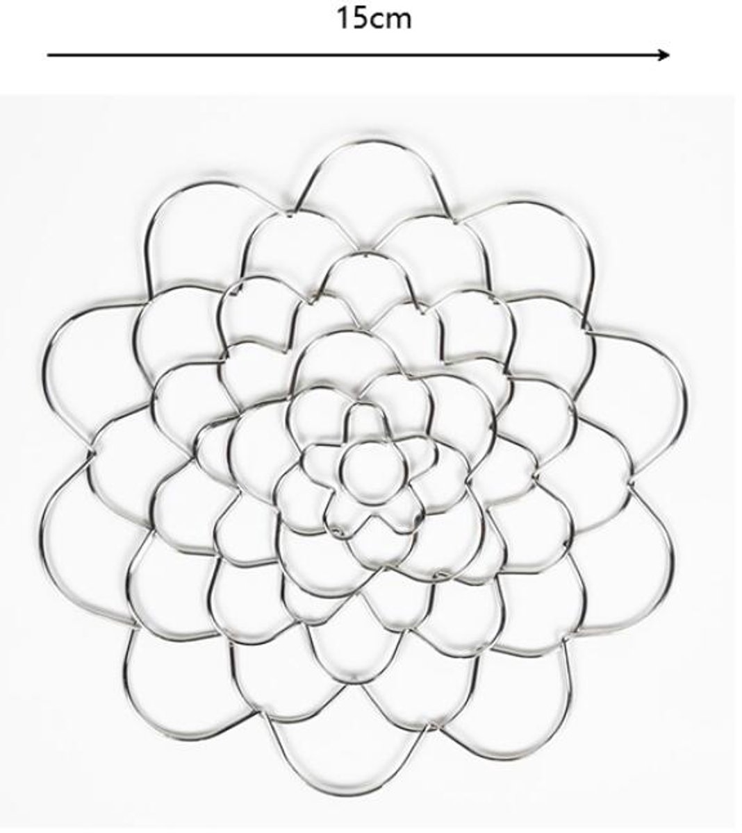 Flower Arrangement Holder Set - 2 Pieces - Flower Stand - Stainless Steel - Metal Wire Flower Arranger - Reusable - Flower Arranging Tool - Flower Grid Organizer - Suitable for Vases