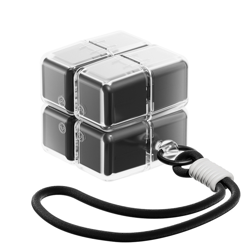 Medicine box - 7-day medicine box - Weekly pill box - Portable pill box for travel - Easy to open - 8 compartments - For storing vitamins and medicines - Black