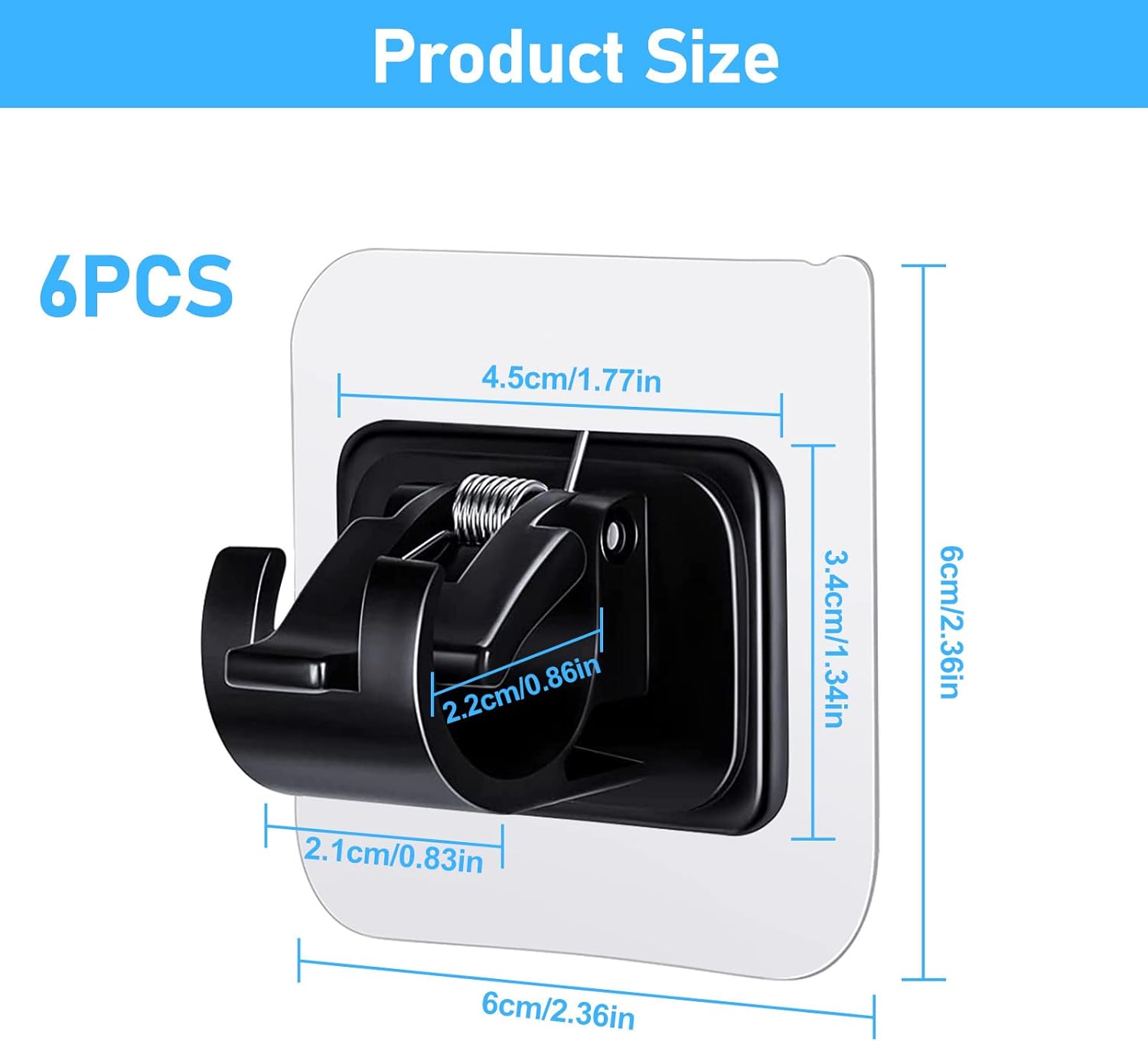 6 pcs Self-Adhesive Curtain Rod Holders