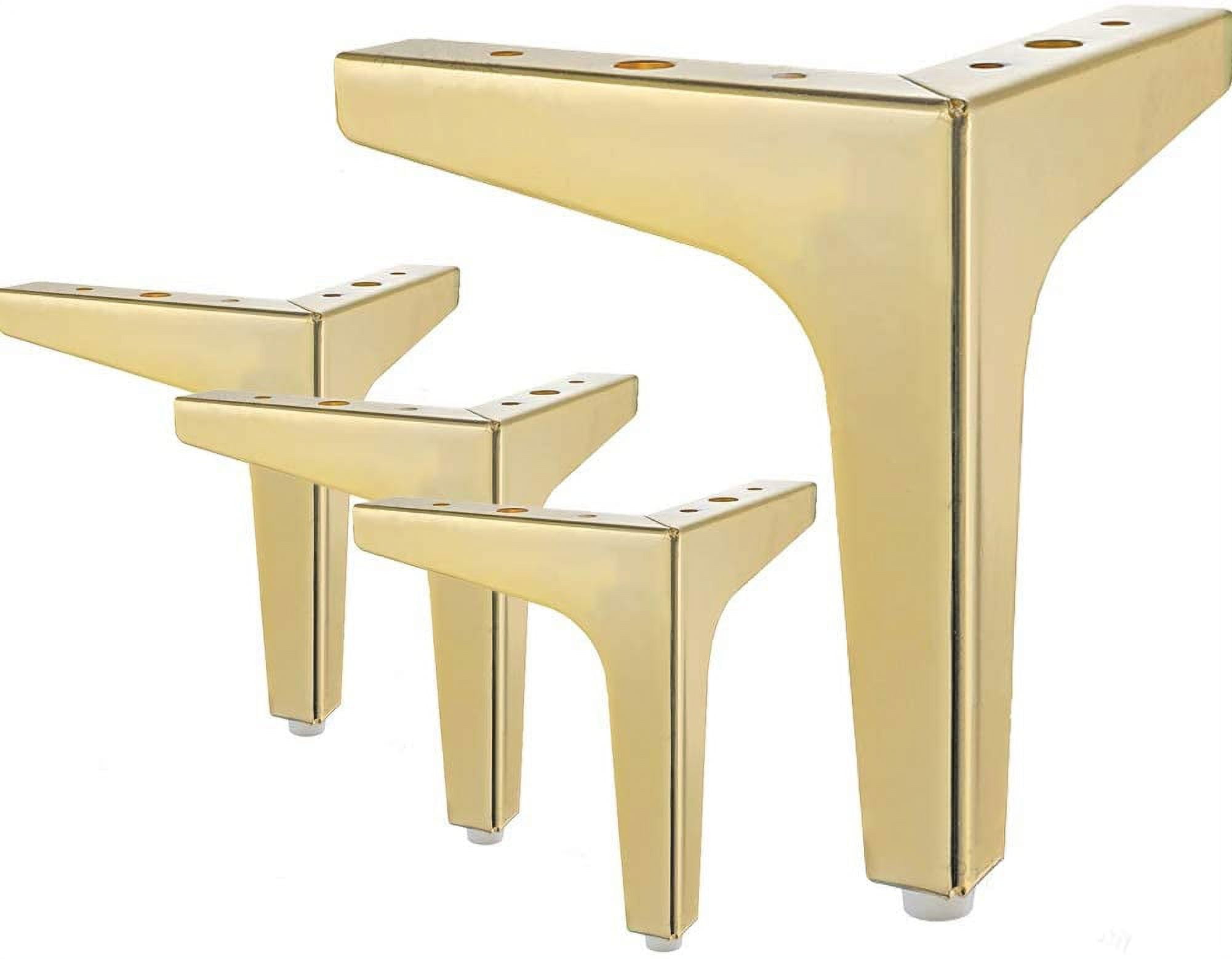 Metal Furniture Legs 4-Pack Black 10 cm Gold for Sofa Cabinet Couch Ottoman Table 90 kg Load Capacity Metal Furniture Legs 4-Pack Black 10 cm Gold for Sofa Cabinet Couch Ottoman Table 90 kg Load Capacity
