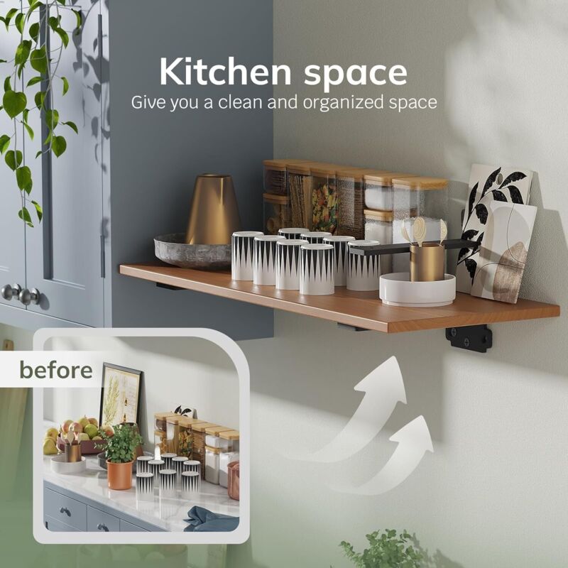 6-pack 10cm Floating Shelf Brackets