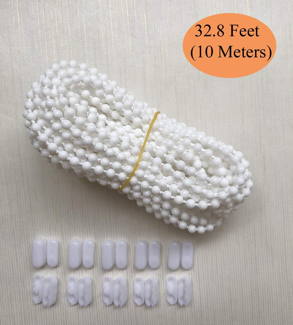 Roller Blind Bead Chain 10 Meters with 10 Connectors