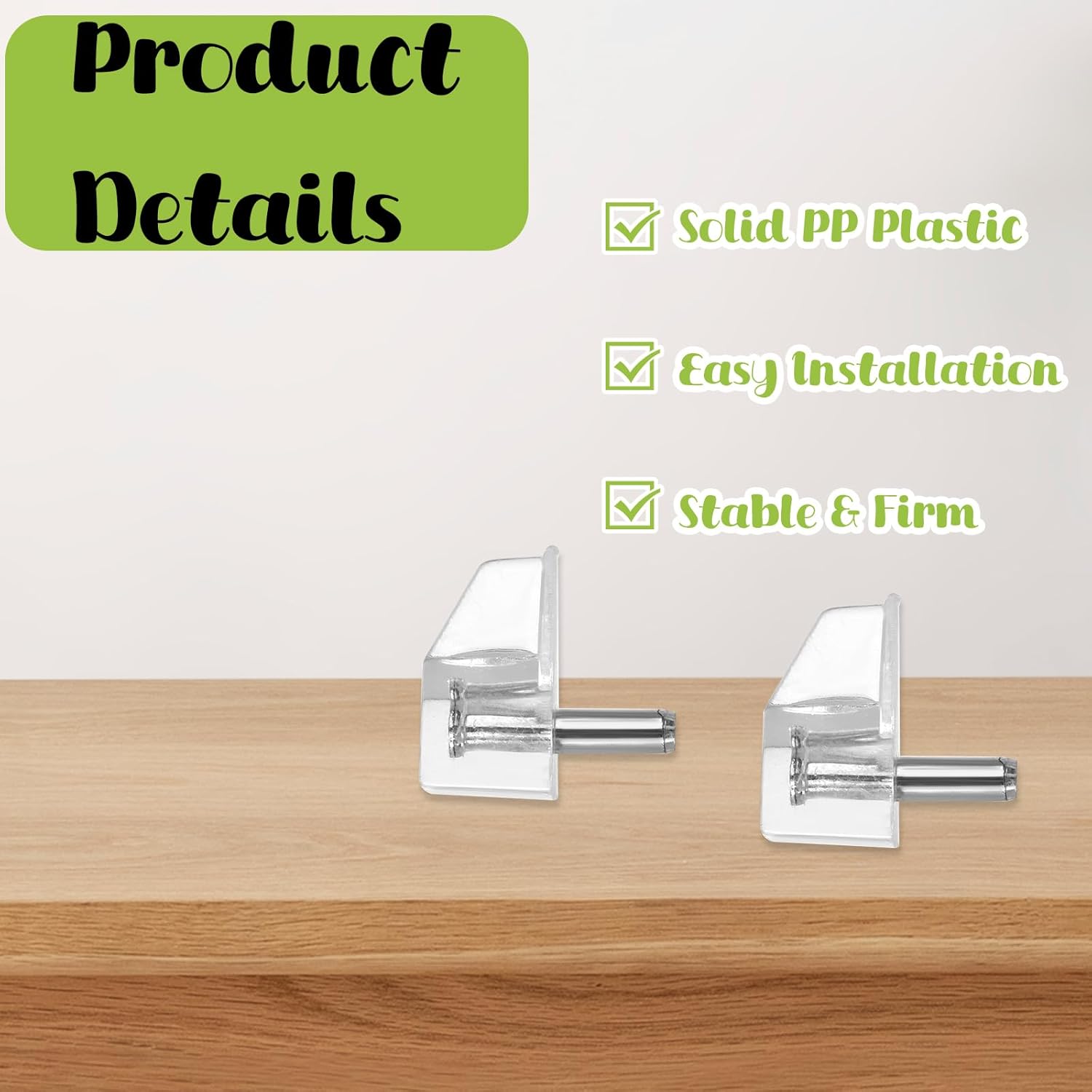 1/8 Inch (3mm) Shelf Support Peg Shelf Pegs Clear Plastic Cabinet Shelf Pins Shelf Holder Pins Replacement Pegs Furniture Shelves Holder Pegs for Kitchen Furniture Cabinet Bookcase
