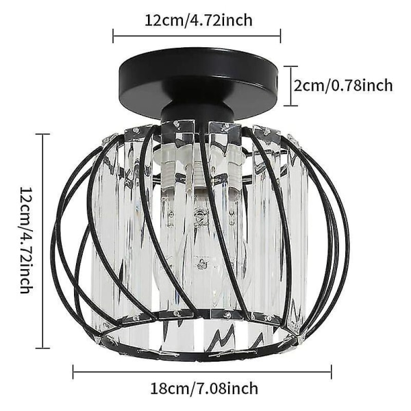 Modern Crystal Ceiling Light E27 LED Chandelier Compatible with Philips
