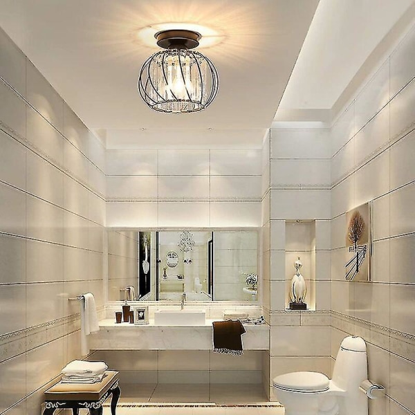 Modern Crystal Ceiling Light E27 LED Chandelier Compatible with Philips