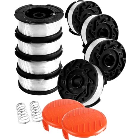 Black u0026 Decker Trimmer Spool Replacement 8 Spools with Caps and Springs