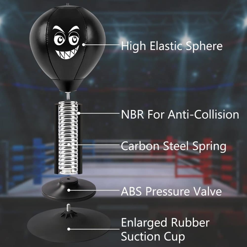 Stress Relief Boxing Ball for Desk with Suction Cup