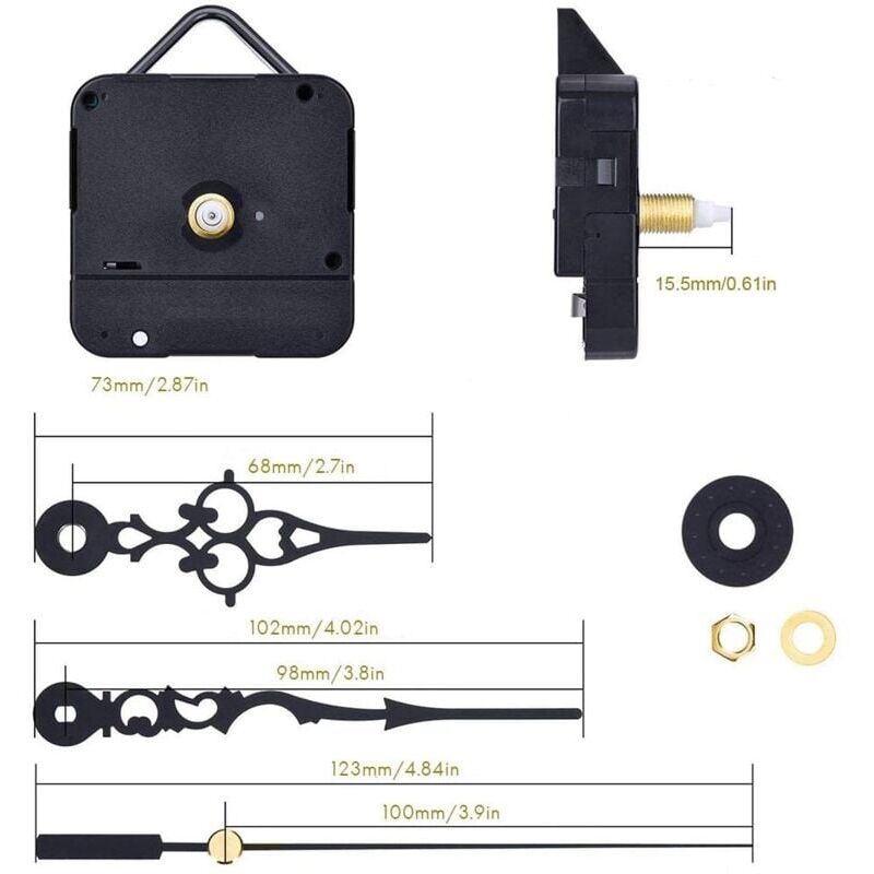 Quartz DIY Wall Clock Movement Mechanism Battery Operated DIY Repair Parts