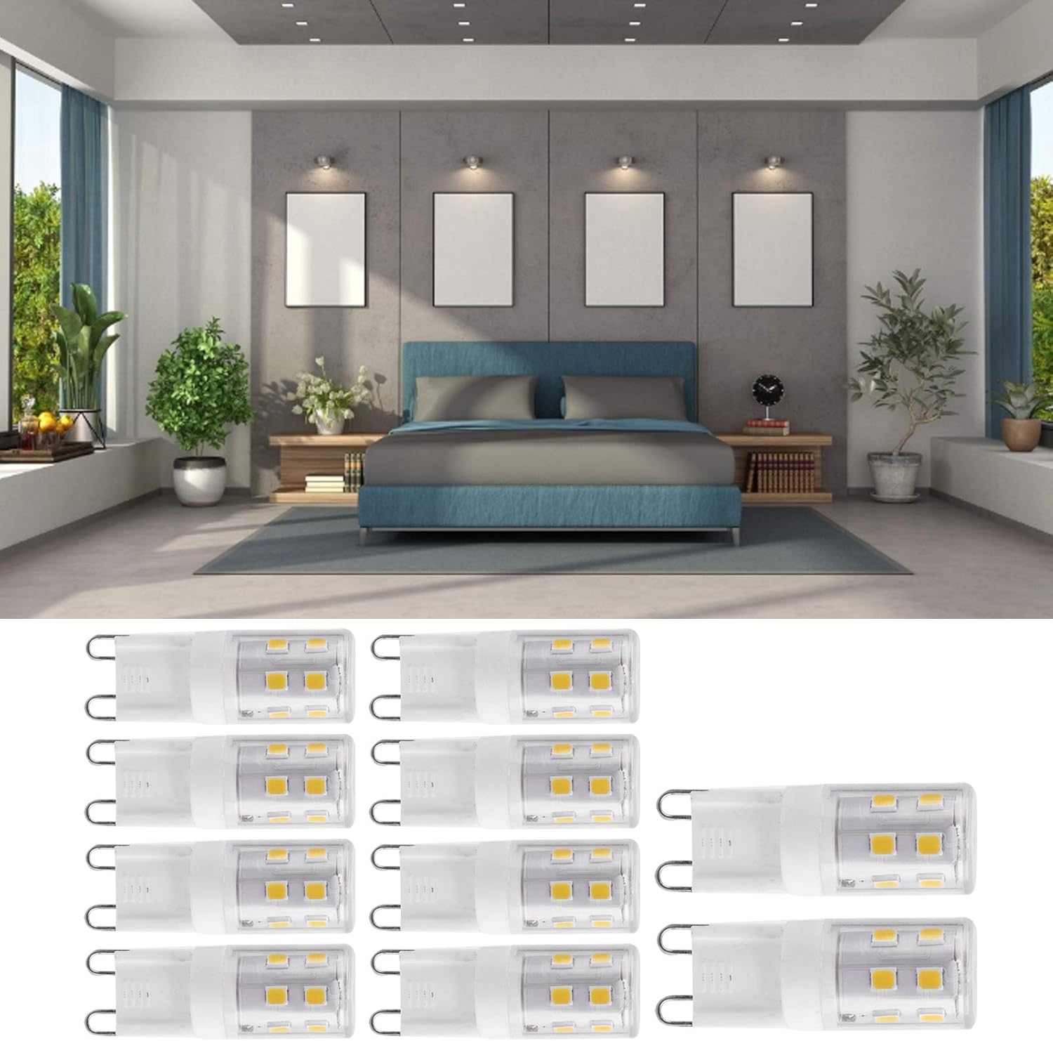 G9 LED Bulbs 2W 16-LED Mini Light Bulbs
