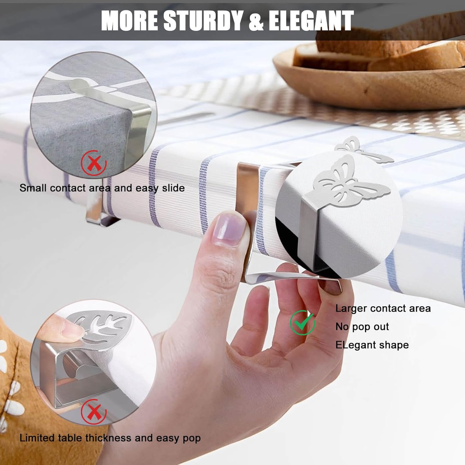 10-pack Tablecloth Clips for Thick Outdoor Tables