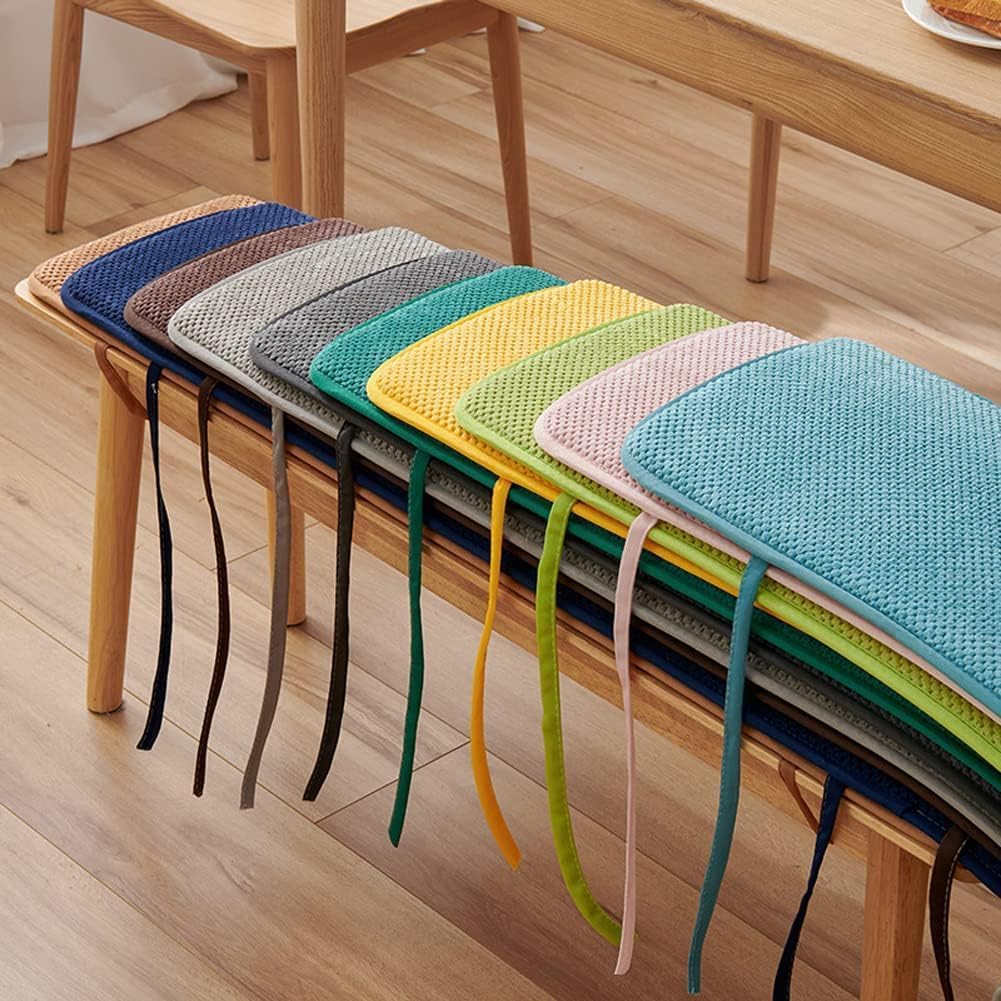 Bench Cushion - Outdoor/Indoor Patio Porch Swing Cushions 48/40/60 x 12/14/16/18 inch Seat Furniture Cushion Non-Slip Patio Loveseat Bench Pad for Garden Furniture Lounger Bench(Color:@6